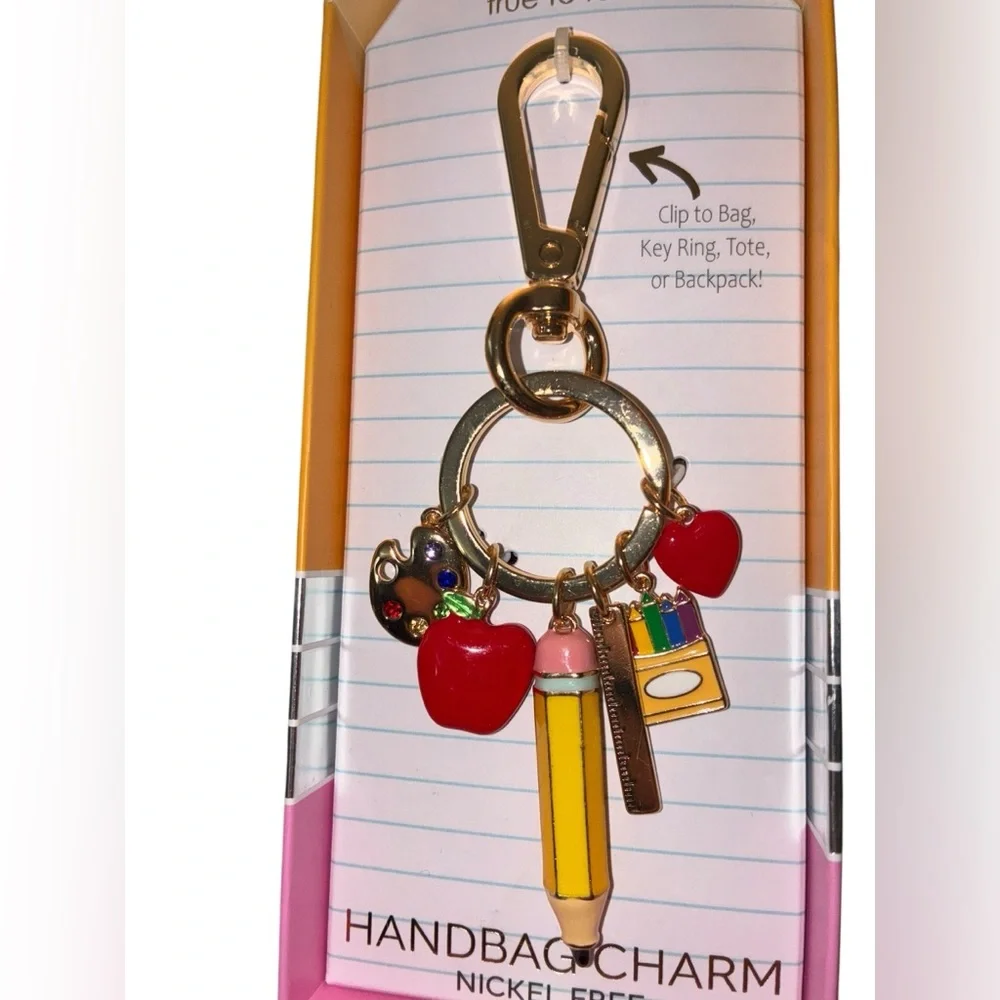 TRUE TO FORM Back to School Education-Theme Keychain and Bag/Purse Charm NEW NWT
